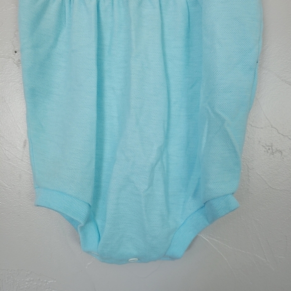 Gerber Vintage Baby Girl 12 Months Bodysuit Blue Short Sleeve Collared Onesie - Picture 3 of 6